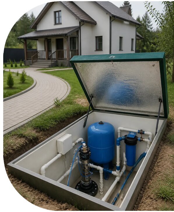 Автономное водоснабжение дома в Усолье-Сибирском от 154800 р. | АПаруса-Сль