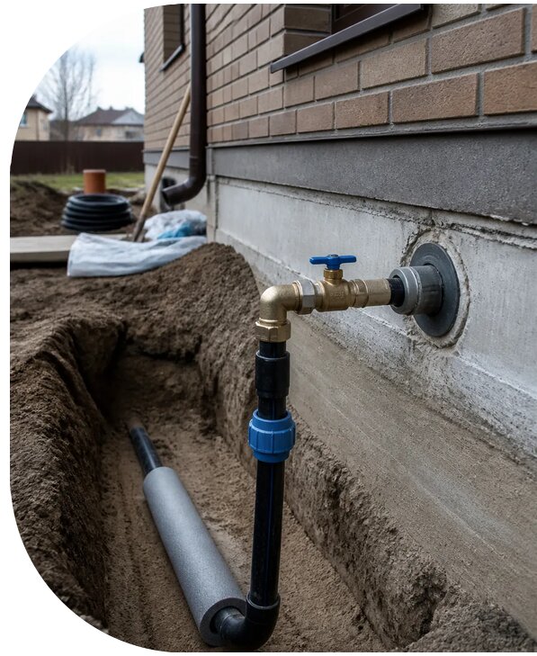 Устройство ввода водопровода в дом в Усолье-Сибирском от 8772 р. | АПаруса-Сль